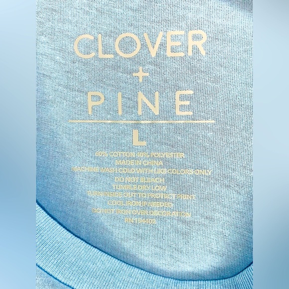 Clover + Pine Women’s Large Funny Coffee Lovers T-Shirt Baby Blue- NWT - Picture 4 of 4